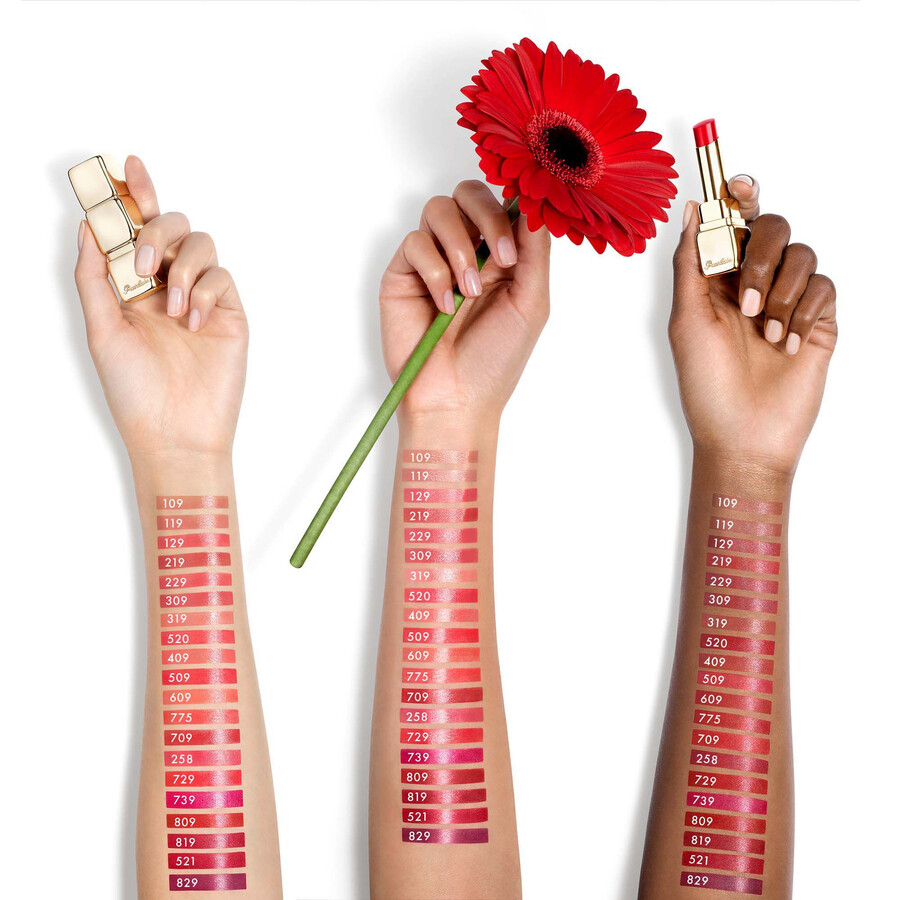 kisskiss shine bloom ⋅ rossetto con ingredienti di derivazione naturale al 95 ⋅ guerlain